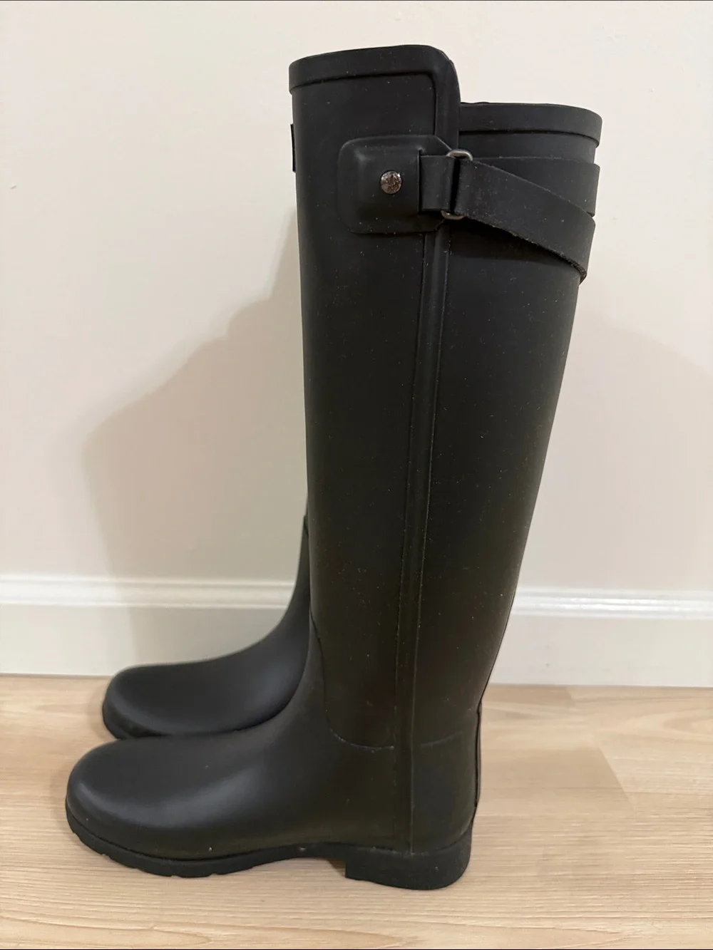 (95%New) Hunter Black Tall Women's Rain Boots